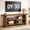 Rustic Brown, variant on Finmind 63" Solid Wood TV Stand for up to 75-Inch , Farmhouse Entertainment Center for Living Room, Rustic Brown