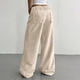 thumbnail image 2 of Women's Corduroy Wide-Leg Soft and Warm Work Pants, 2 of 9