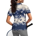 thumbnail image 2 of Whosucclay Butterfly Pattern Design Polo Shirts for Exercise Golf, Lightweight Polyester Tennis Shirts Breathable Quick Dry Golf Shirt Size Large, 2 of 10