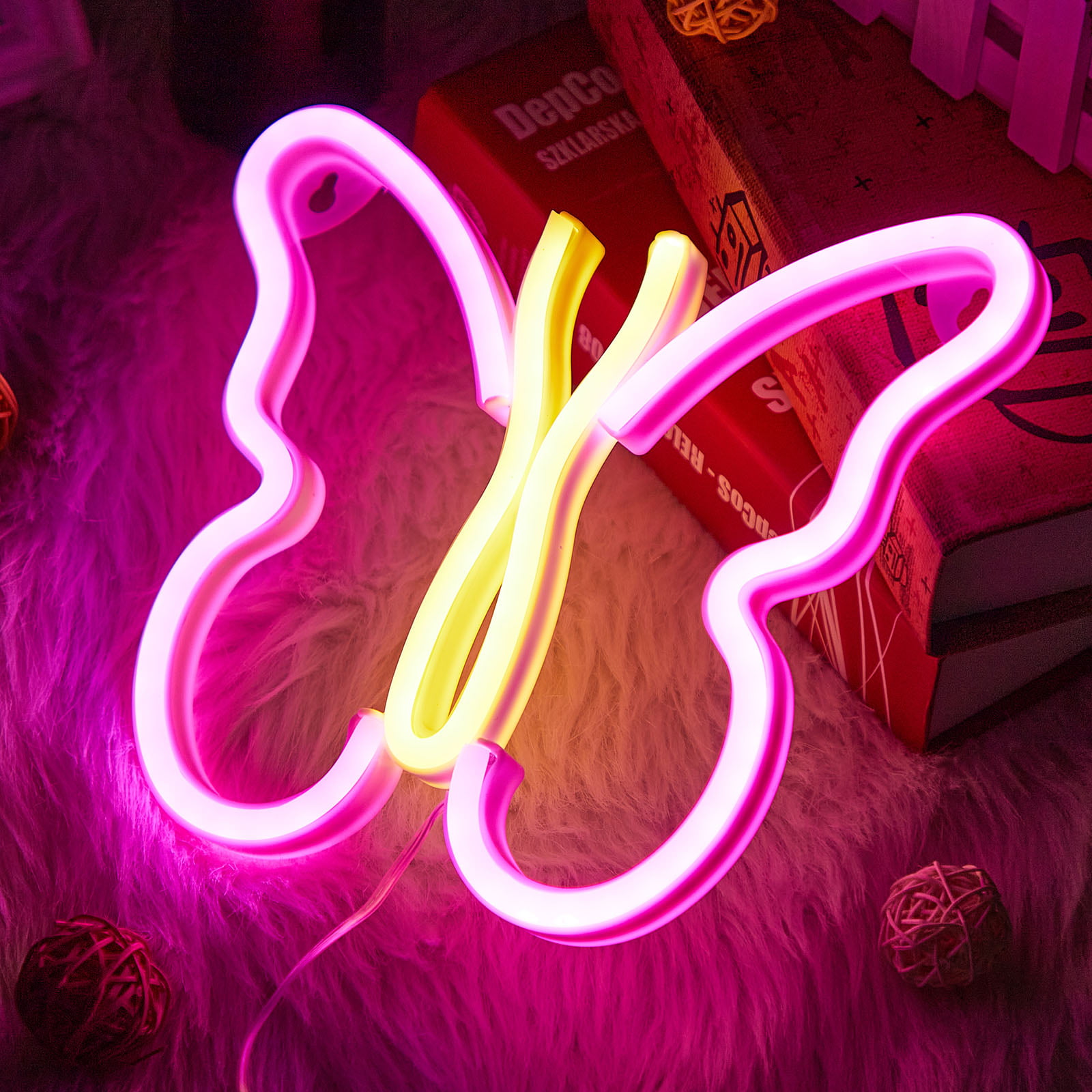 LED Neon Sign Neon Sign Rose Flower Neon Lights,Custom Transparent Led Wall  Hanging Acrylic Decor,12V Dimmable Neon Lights Decoration (Color : Pink,  Size : 41x40cm) : : Lighting