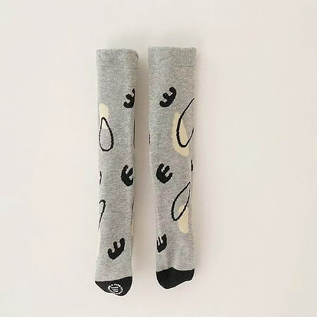

TOWED22 Toddler Girl Socks Baby Infants Toddlers Girls Autumn Patchwork Length Socks 1Pair Sock Shoes Baby Boys Girls Slippers Grey