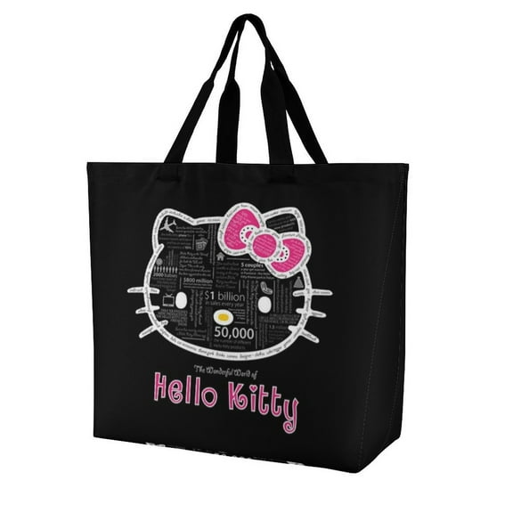 Hello Kitty Tote Bag For Women, Shoulder Bags Big Reusable Grocery Handbag For Shopping Picnic Work Beach