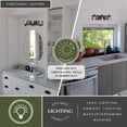 thumbnail image 2 of Carrington 3 Light Black and Solid Wood Walnut Finish Slat Farmhouse Bathroom Vanity Fixture, 2 of 11