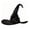 Hat only, variant on Fortwear Halloween Women's Pleated Satin Witch Hat, Black Wizard Hat, Halloween Party Costume Accessory