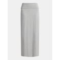 thumbnail image 5 of No Boundaries Knit Foldover Slit Maxi Skirt, 2-Pack, Women's, 5 of 6