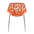 thumbnail image 5 of Modern Asbury Dining Chair with Chromed Legs, Set of 4 - Orange, 5 of 7