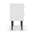 thumbnail image 4 of Manhattan Comfort Liberty Modern 2 Drawer Bedroom Nightstand, White/Rustic Brown, 4 of 7