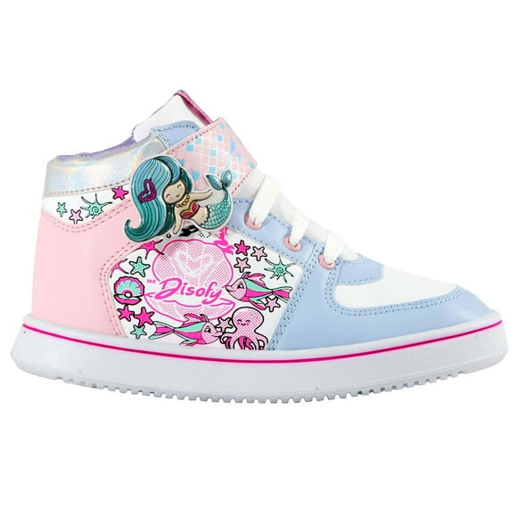 Tenis Niña Bota Sirena Bebe Velcro Kuali Shoes Talla 13 al 21 cm Azul