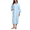 Light Blue, variant on MAYFISH Women's 3/4 Sleeve Lightweight Bathrobes: 100% Cotton Zipper Robes with Pockets, Perfect Loungewear(Purplish Red,L)
