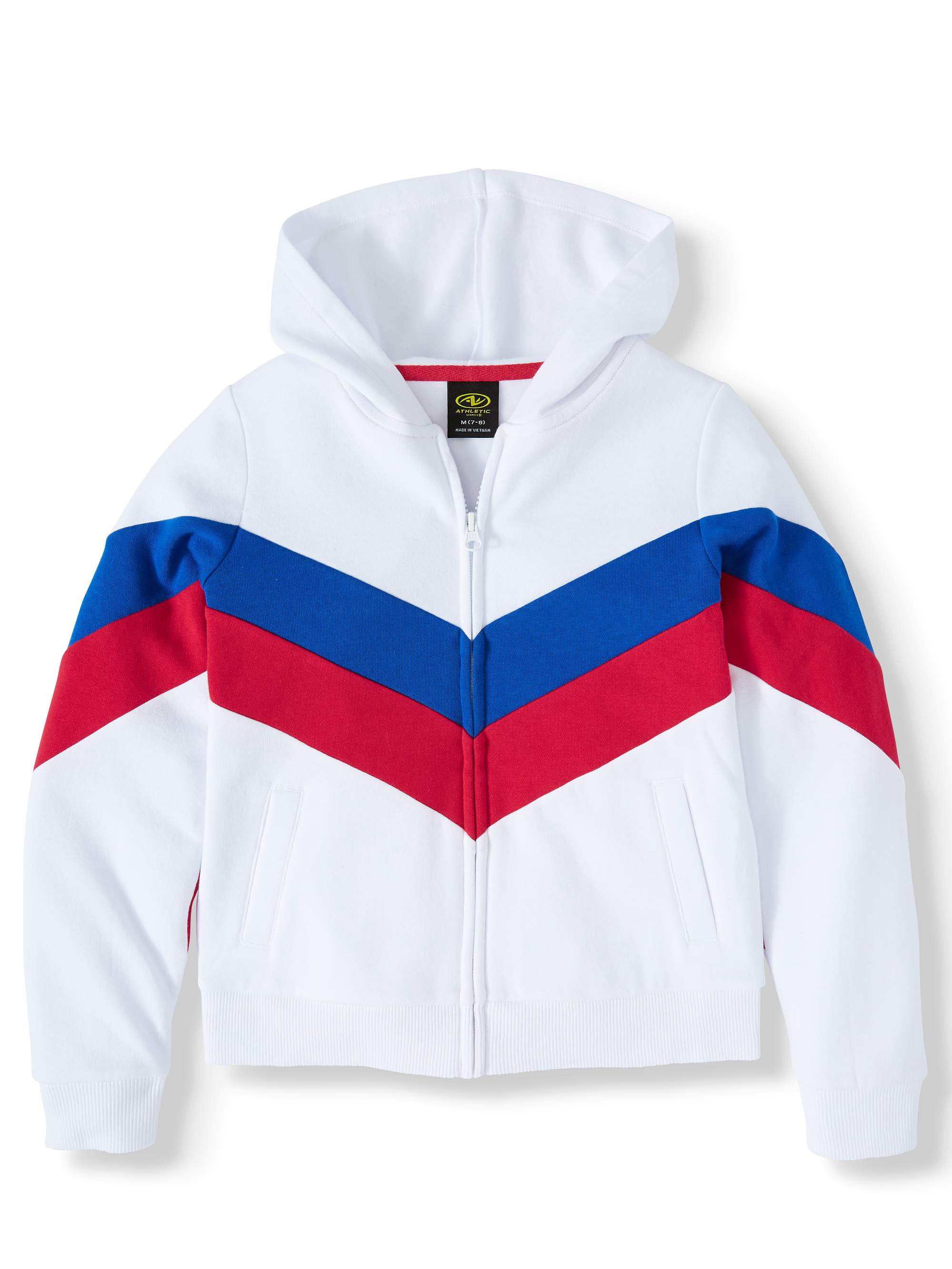 Athletic Works Colorblock Fleece Active Jacket (Little Girls, Big Girls