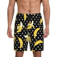 thumbnail image 1 of Balery Banana Pantalones cortos de pijama de punto de algodón para hombre con cinturilla y bolsillos-Medium, 1 of 6