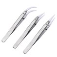 thumbnail image 3 of New Non Conductive Ceramic Tweezers IC SMD SMT Tweezers Heat Resistant 1000 Degree Hand Tools Pointed, 3 of 6
