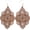 brown, variant on Bohemian Wood Hollow Pattern Filigree Drop Dangle Earrings for Women Jewelry Handmade Vintage Retro African Ethnic Statement Lightweight Vacation