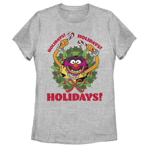Women's The Muppets Ho Ho Holidays! Graphic Tee Athletic Heather 2X Large