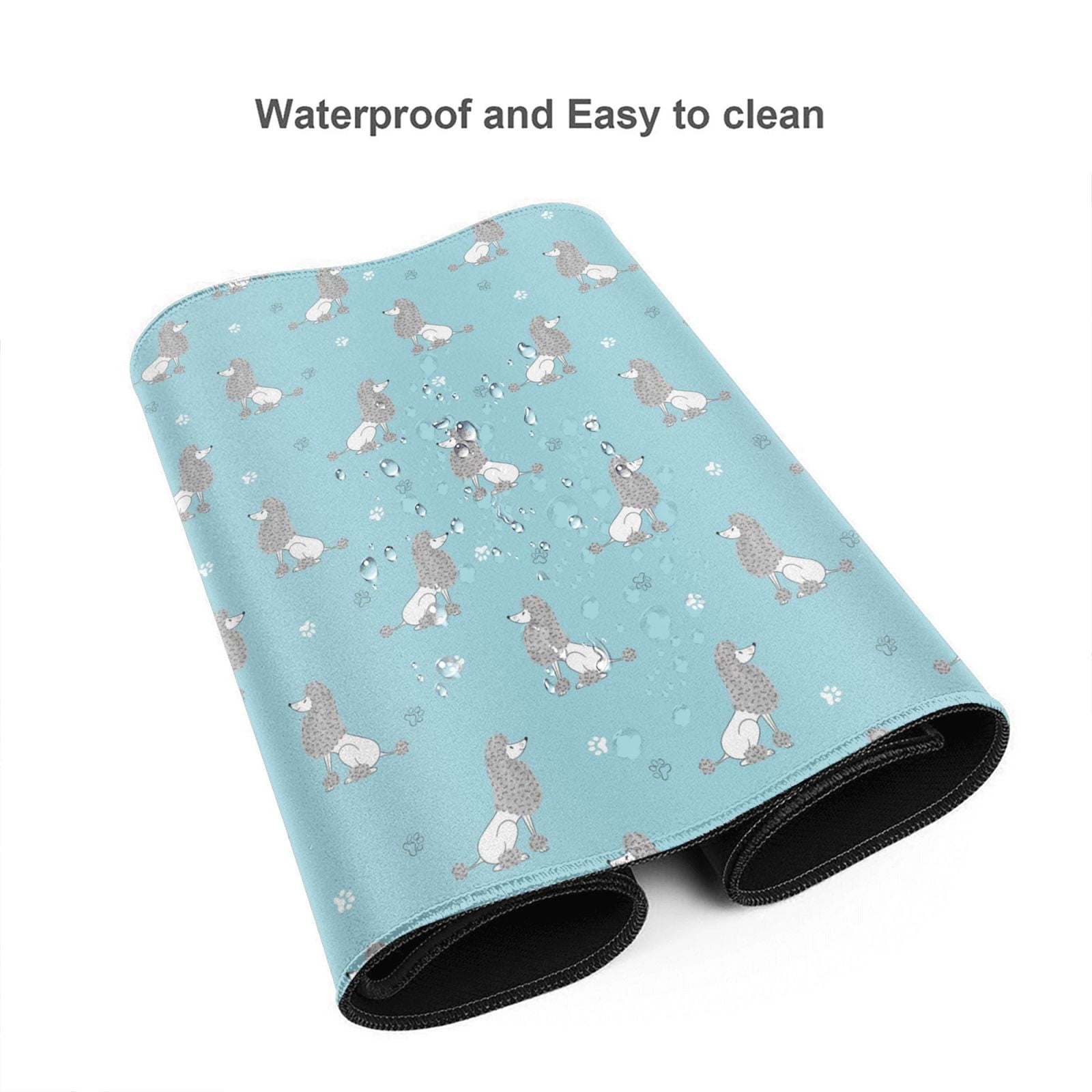 Kdxio Cute Poodle Dog Print Large Gaming Mouse Pad,Non-Slip Base,Water Resist Keyboard Pad for Gamer,Office & Home,29.5 x 15.8 in
