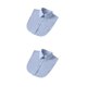 thumbnail image 4 of Minnieouse Mujeres diseño simple cuello falso niñas moda falsa media camisa decorativa desmontable solapa ropa accesorio punto azul Punto azul 2piezas, 4 of 6