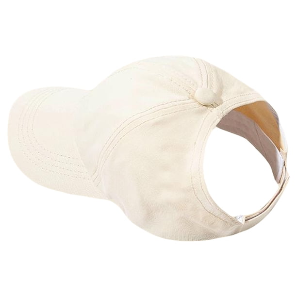 Gorra de béisbol ajustable con cola de caballo para mujer para moño alto