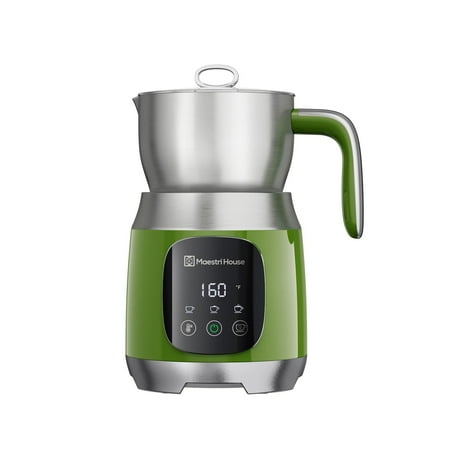 

Maestri House Milk Frother 21OZ Variable Temp and Froth Thickness Milk Frother and Steamer Smart Touch Control Milk Warmer Dishwasher Safe Memory Function for Latte Cappuccino Green 120V