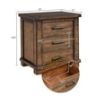 thumbnail image 2 of Canddidliike 3-Drawer Farmhouse Nightstand, Reclaimed Solid Wood Dresser in Natural, 2 of 4