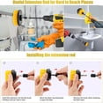 thumbnail image 4 of Juego de accesorios para cepillo de taladro, cepillo limpiador eléctrico multiuso, con accesorio largo extendido para baño, cocina, lechada, bañera, azulejos, esquinas, automóvil, 4 of 5
