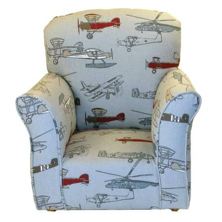 - Airplane Print Toddler Rocker - Cotton Rocking Chair