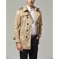 thumbnail image 5 of SSLR Men's Double Breasted Trench Coat Stylish Belted Windbreaker, 5 of 8