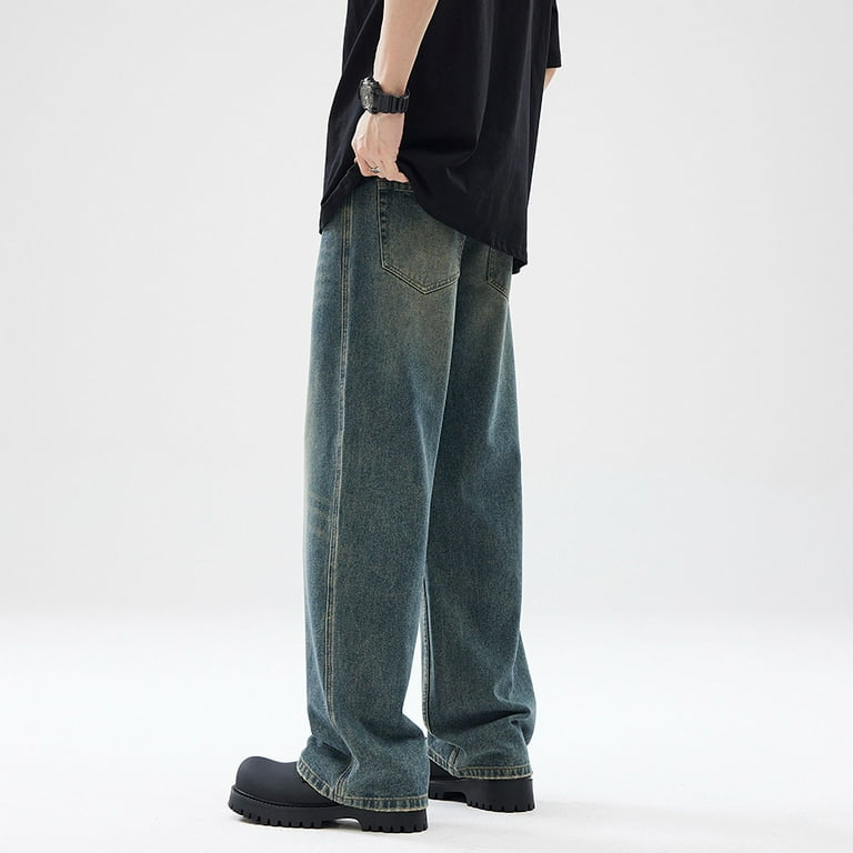 Men's Vintage Y2k 2000s Style Tide Jeans Washed Street Men's Vintage Y2k 2000s Style Tide Jeans Washed Street
