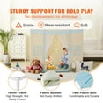 thumbnail image 6 of KFFKFF Children's Playhouse, Suitable for Ages 1-5, Includes Mat & Light, Indoor/Outdoor Use, Window-Equipped Castle Design, Beige, Ideal for Both Boys & Girls, 6 of 9