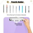 thumbnail image 2 of Pack of 2  Plastic Clipboard with Pen Holder, Purple 8.5x11 Letter Size Clip Board for Classroom, Office, Students, Nurses and Women, Low Profile Clip, Size 12.5 x 9 in, 2 of 9