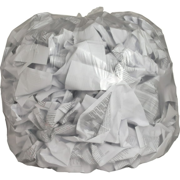 Genuine Joe Clear Trash Can Liners 45 gal 0.60 mil (15 Micron) Thickness Low Density Clear - Film, 250/Box
