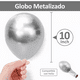 thumbnail image 2 of Globos De Látex De Metal Para Bodas 50 pzs, Plata, 2 of 5