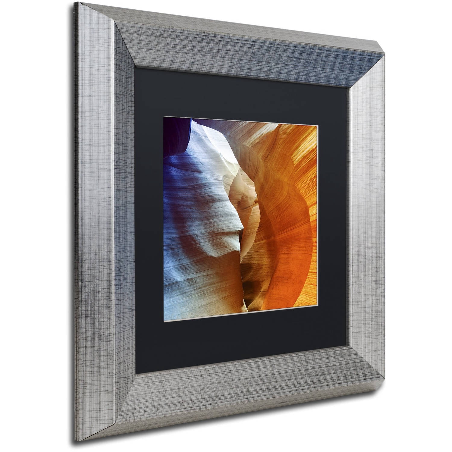 Trademark Fine Art "Antelope Canyon" Canvas Art by Philippe Hugonnard, Black Matte, Silver Frame