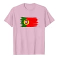 thumbnail image 4 of Trendfront Womens Portugal Graphic T Shirt Crewneck Short Sleeve Brush Flag Print National Pride Football Fan Match Day Casual Stadium Chic Tops, 4 of 4