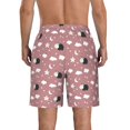 thumbnail image 3 of KLL Cute Calf Men's Casual Summer Beach Shorts Hawaiian Shorts with Pockets-Large, 3 of 5
