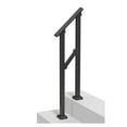 thumbnail image 7 of Handrails for Outdoor Stairs - 1-2 Step Handrail for Seniors, Black Square Steel - Porch, Deck, Stairway Support, 7 of 7