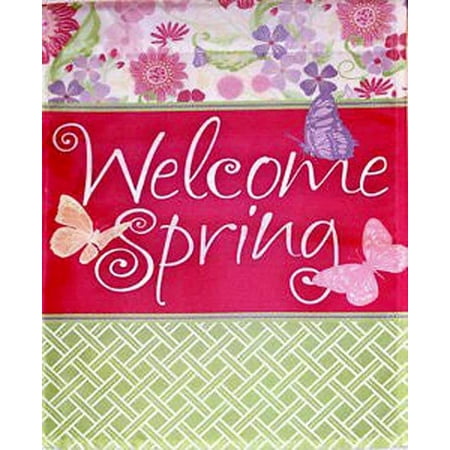 Welcome Spring Garden Flag