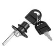 thumbnail image 3 of Drawer Lock 2Pcs Furniture Drawer Wardrobe File Cabinet Lock with Keys Office Security Furniture Desk Drawer Plunger Lock for Filing Cabinets[16mmBlack single lock], 3 of 8