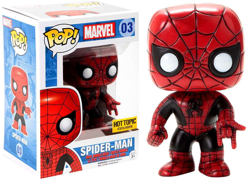 Funko POP! Spider-Man Vinyl Bobble Head [Red & Black] - Walmart.com