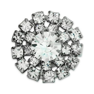 19mm Round Starburst Rhinestone Button