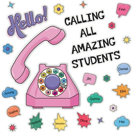 Carson Dellosa Hello! Calling All Amazing Students Bulletin Board Set (71 pieces)