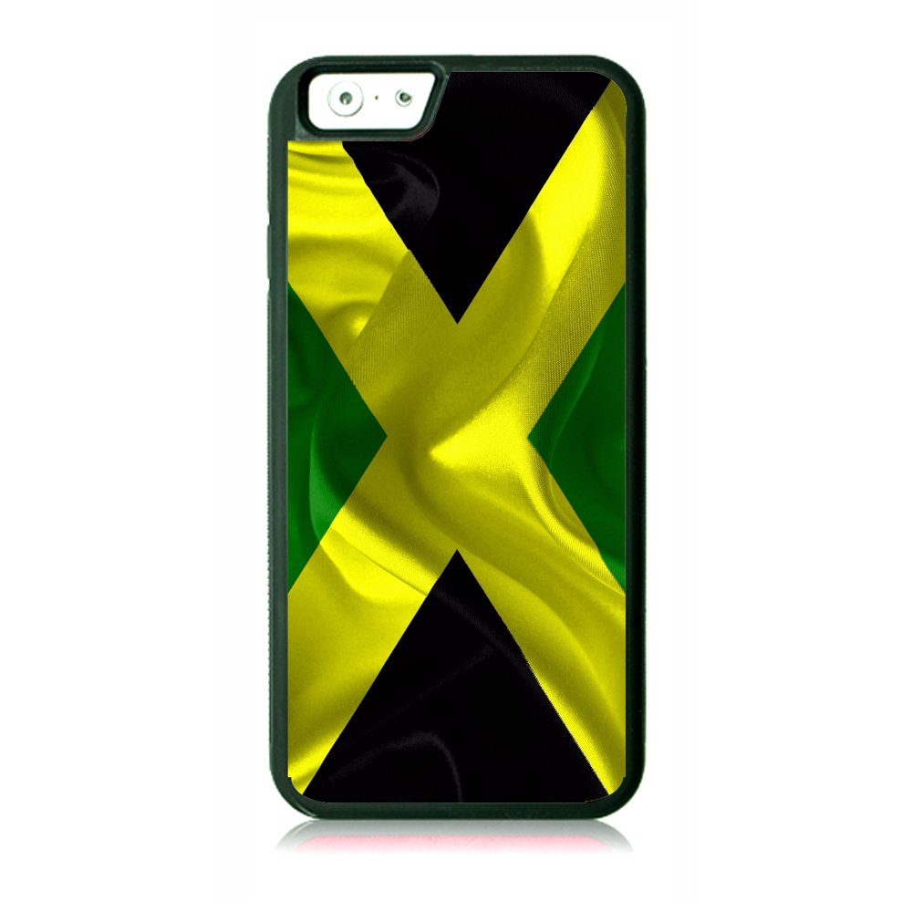Flag Jamaica Jamaican Flag Black Rubber Case for the Apple iPhone 6