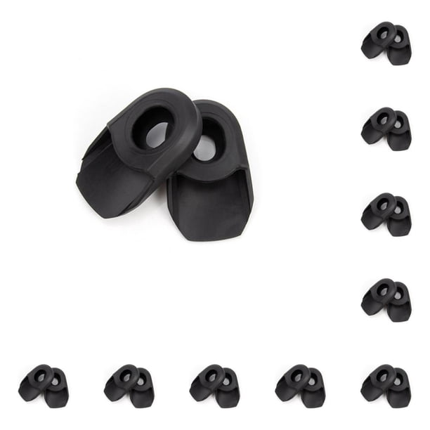 Eigraketly VIARON Pack de 2 protectores de brazo de manivela de bicicleta, gorra de silicona para ciclismo, cubierta elástica, botas de Negro 10piezas