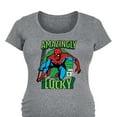 thumbnail image 3 of Marvel Spider-Man - St. Patrick's Day Amazingly Lucky - Maternity Scoop Neck Graphic T-Shirt, 3 of 5