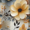 thumbnail image 3 of Designart "Meadow Of Antique Grey Floral Tranquility" Botanical Blackout Curtain Single Panel, 3 of 4