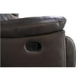 thumbnail image 3 of Pemberly Row Modern Contemporary Leather Glider Recliner in Brown, 3 of 7