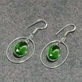 thumbnail image 3 of Green Amethyst Oval Shape Drop Dangle Gemstone Handmade Earrings Jewelry 1.70", 3 of 3