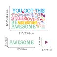 thumbnail image 4 of Iarttop Calcomanías De Pared Con Cita Inspiradora Y Colorida, Calcomanías Para El Aula Para Niños, Calcomanías Motivacionales Con Texto En Inglés "You Got This Be Awesome", Para Decoración De Sala De, 4 of 5