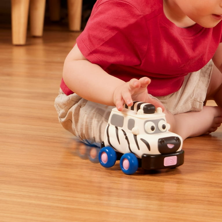 Battat Safari Speedsters 3 Pull-Back Animal Cars, Play Vehicle for