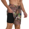 thumbnail image 3 of Fotbe Bottle Glass Red Wine Men’s Swim Trunks Quick Dry Swim Shorts Board Shorts with Mesh Lining-3X-Large, 3 of 9