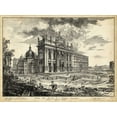 thumbnail image 2 of Piranesi 24x19 Gold Ornate Wood Framed with Double Matting Museum Art Print Titled - Veduta Basilica S.Giovanni Laterano, 2 of 4